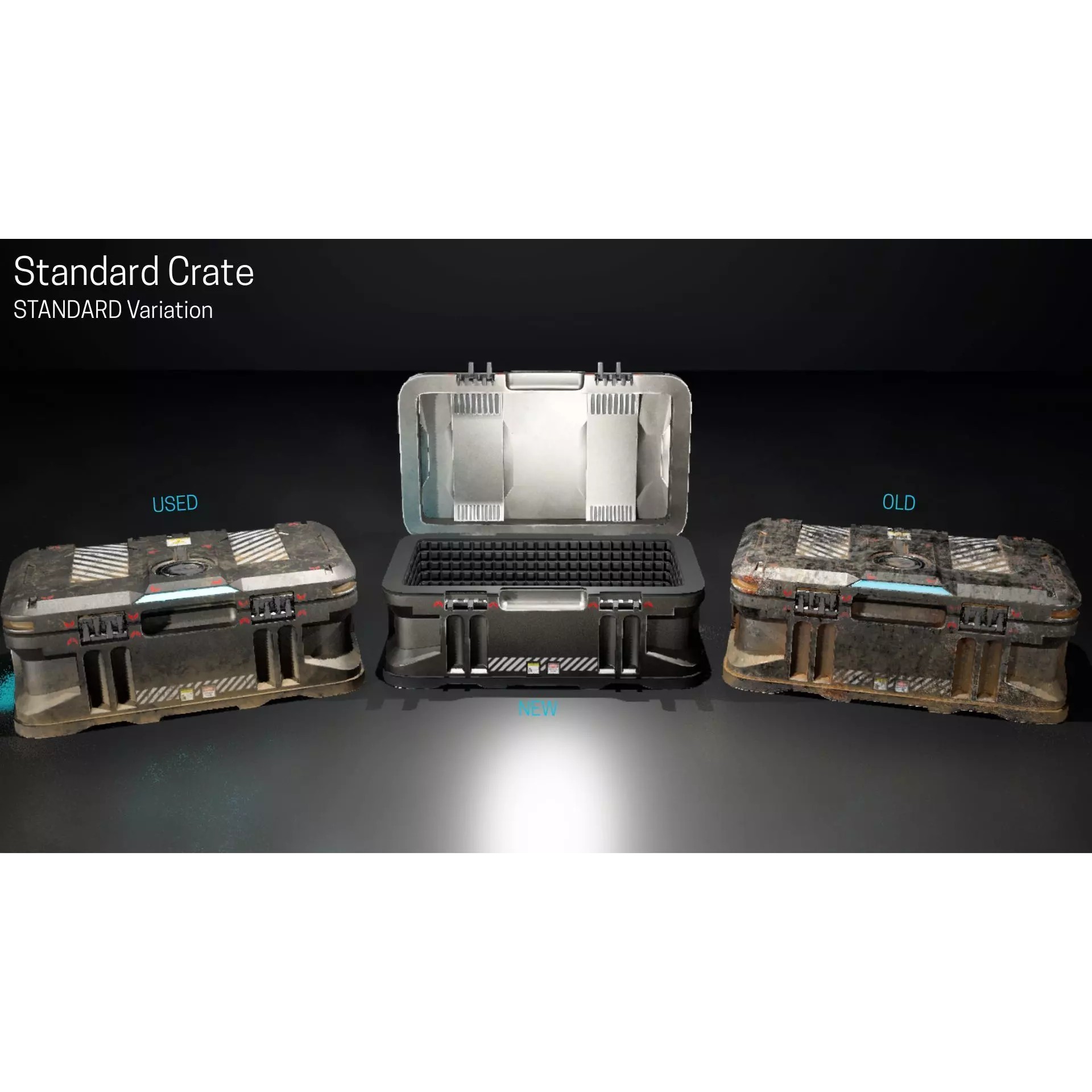 Storage Crate Asset Pack - Low-Poly Game-Ready 3D Model - View 12