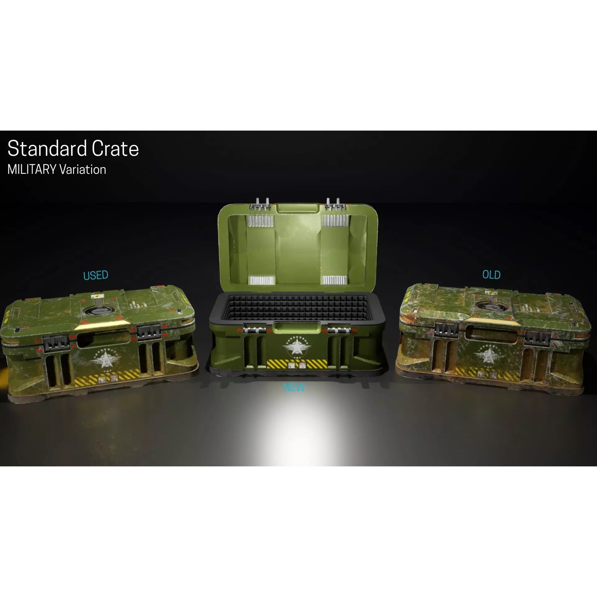Storage Crate Asset Pack - Low-Poly Game-Ready 3D Model - View 15