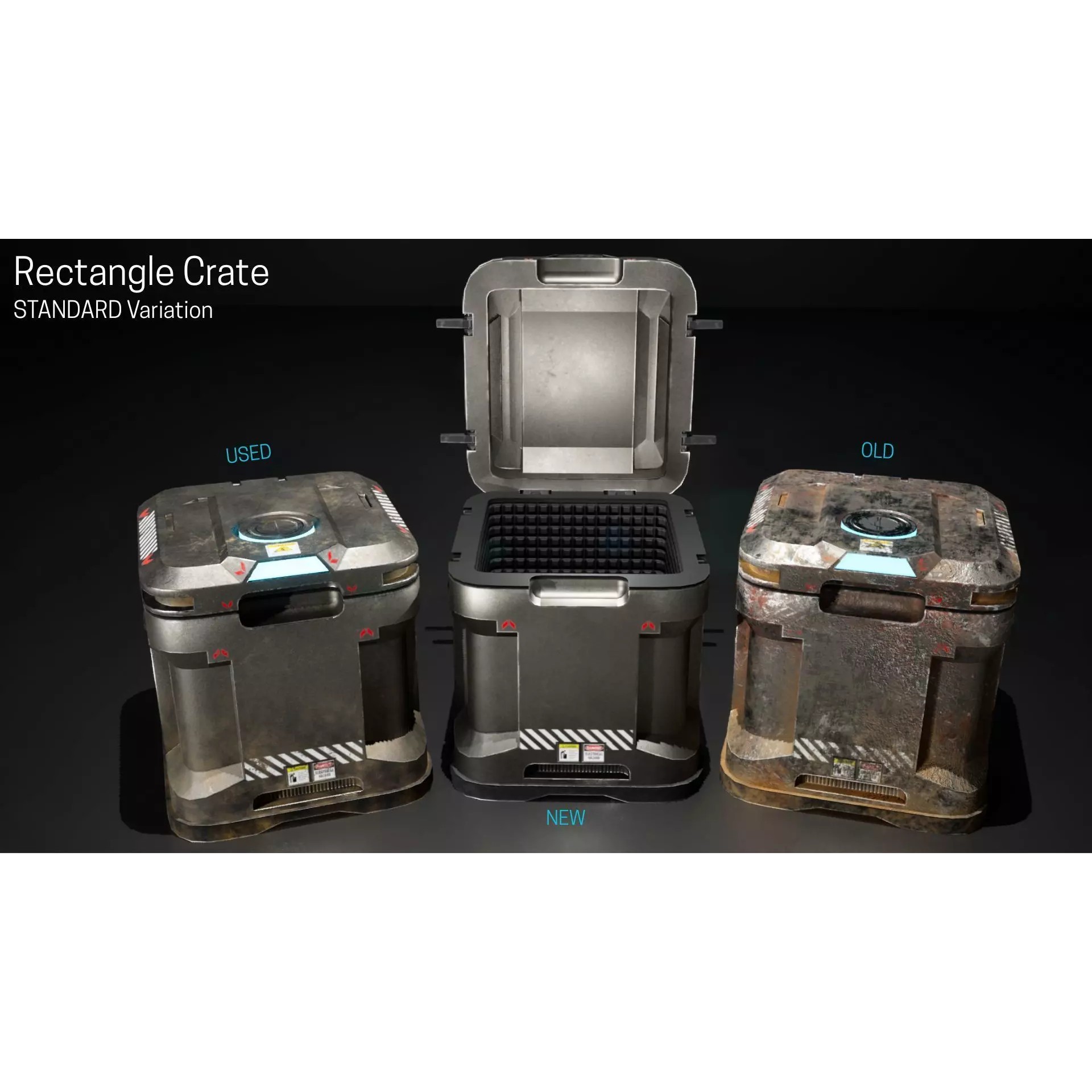 Storage Crate Asset Pack - Low-Poly Game-Ready 3D Model - View 16