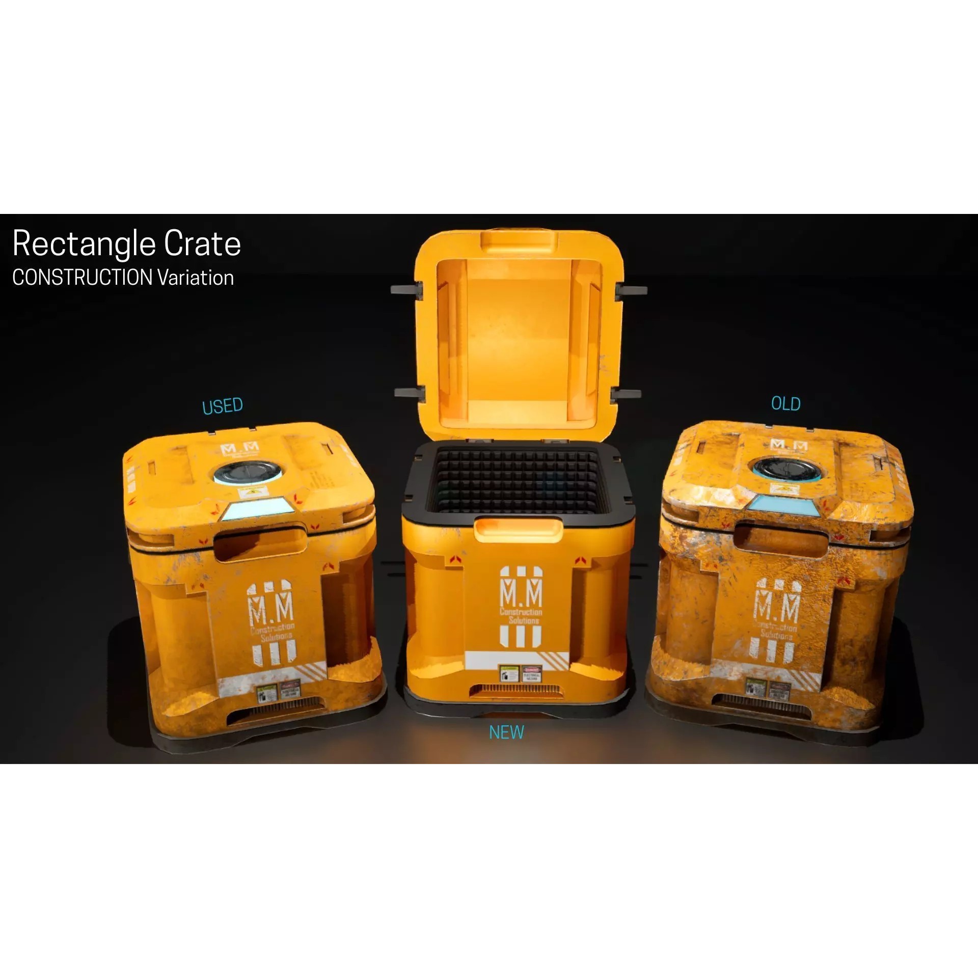 Storage Crate Asset Pack - Low-Poly Game-Ready 3D Model - View 17