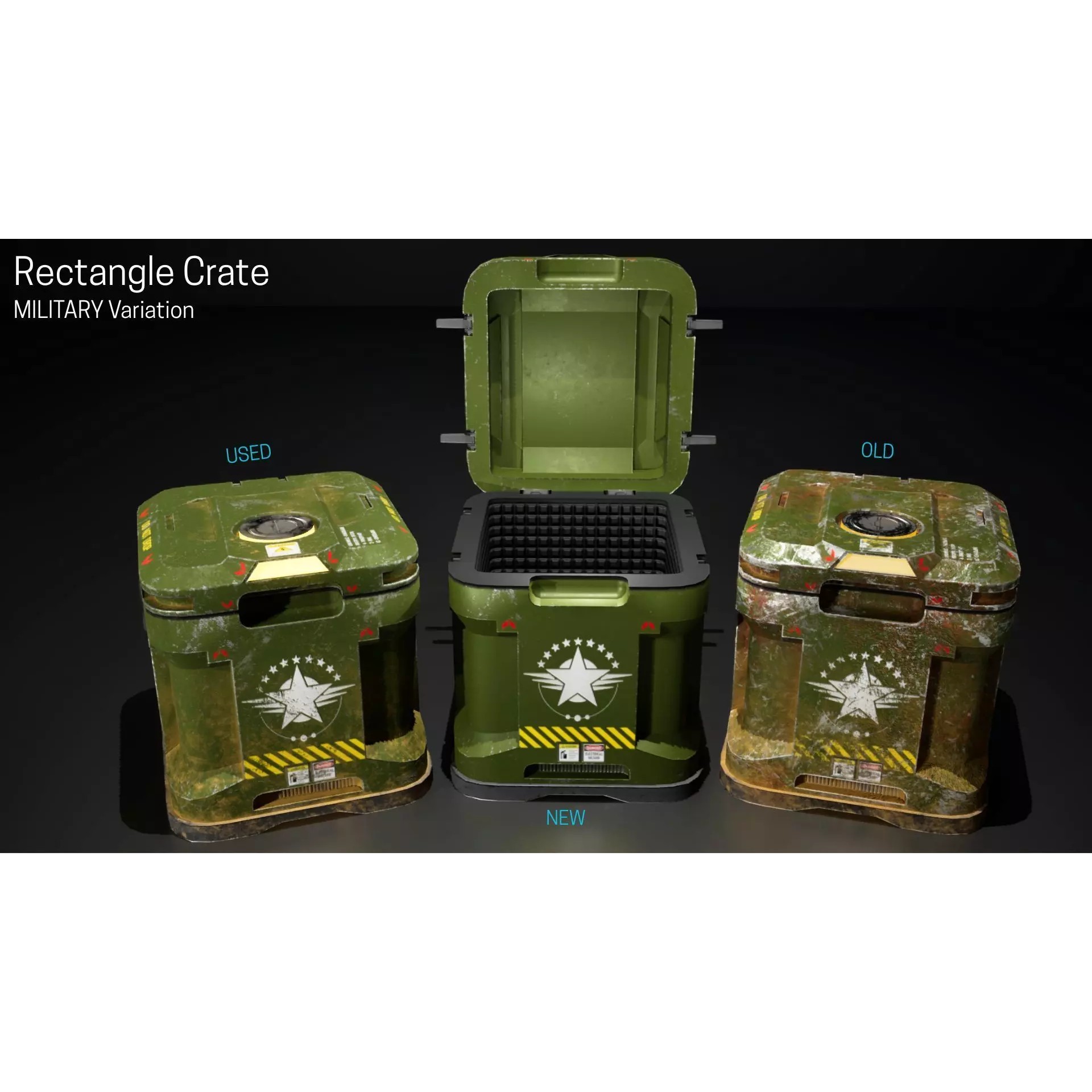 Storage Crate Asset Pack - Low-Poly Game-Ready 3D Model - View 19