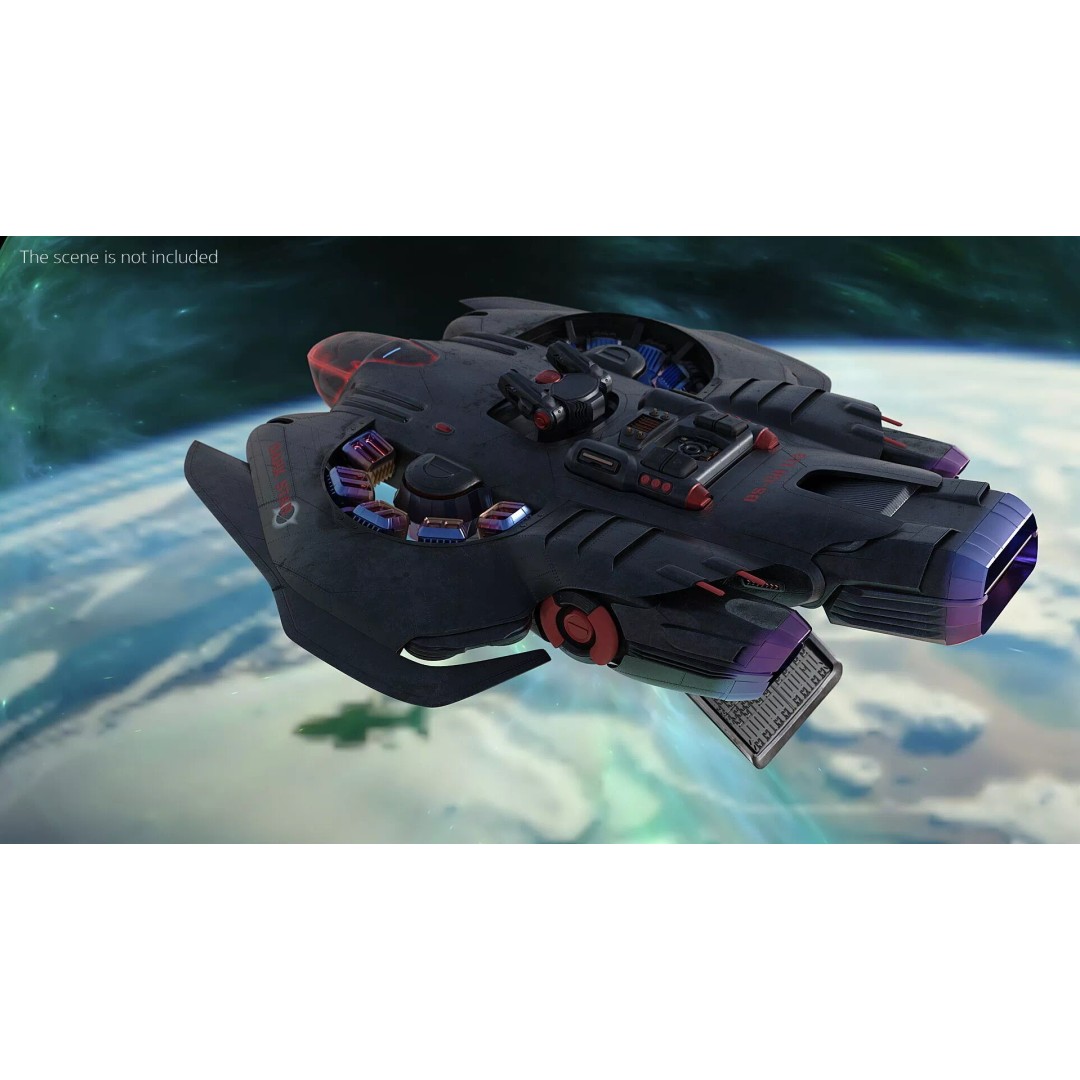Sci-Fi Armored Assault Dropship 3D Model – Rigged Futuristic Transport for Maya - View 3