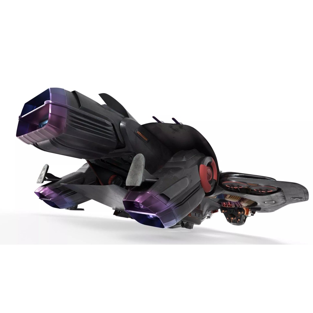 Sci-Fi Armored Assault Dropship 3D Model – Rigged Futuristic Transport for Maya - View 5