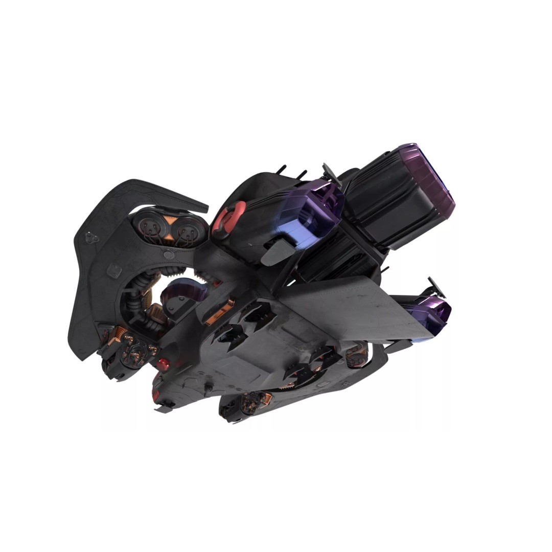 Sci-Fi Armored Assault Dropship 3D Model – Rigged Futuristic Transport for Maya - View 6