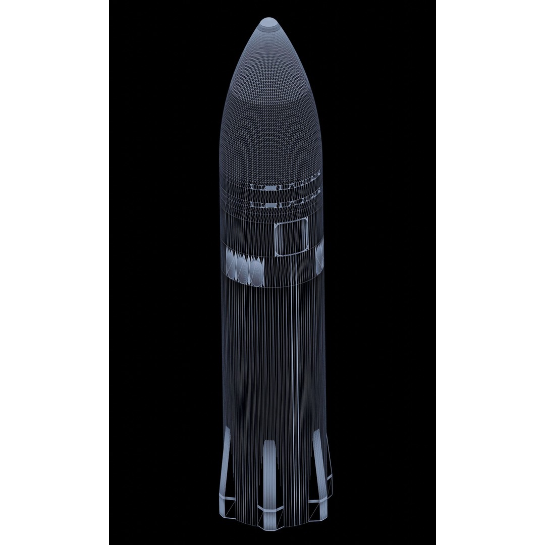 SpaceX Lunar Starship 3D Model – NASA Artemis Spacecraft, Blender