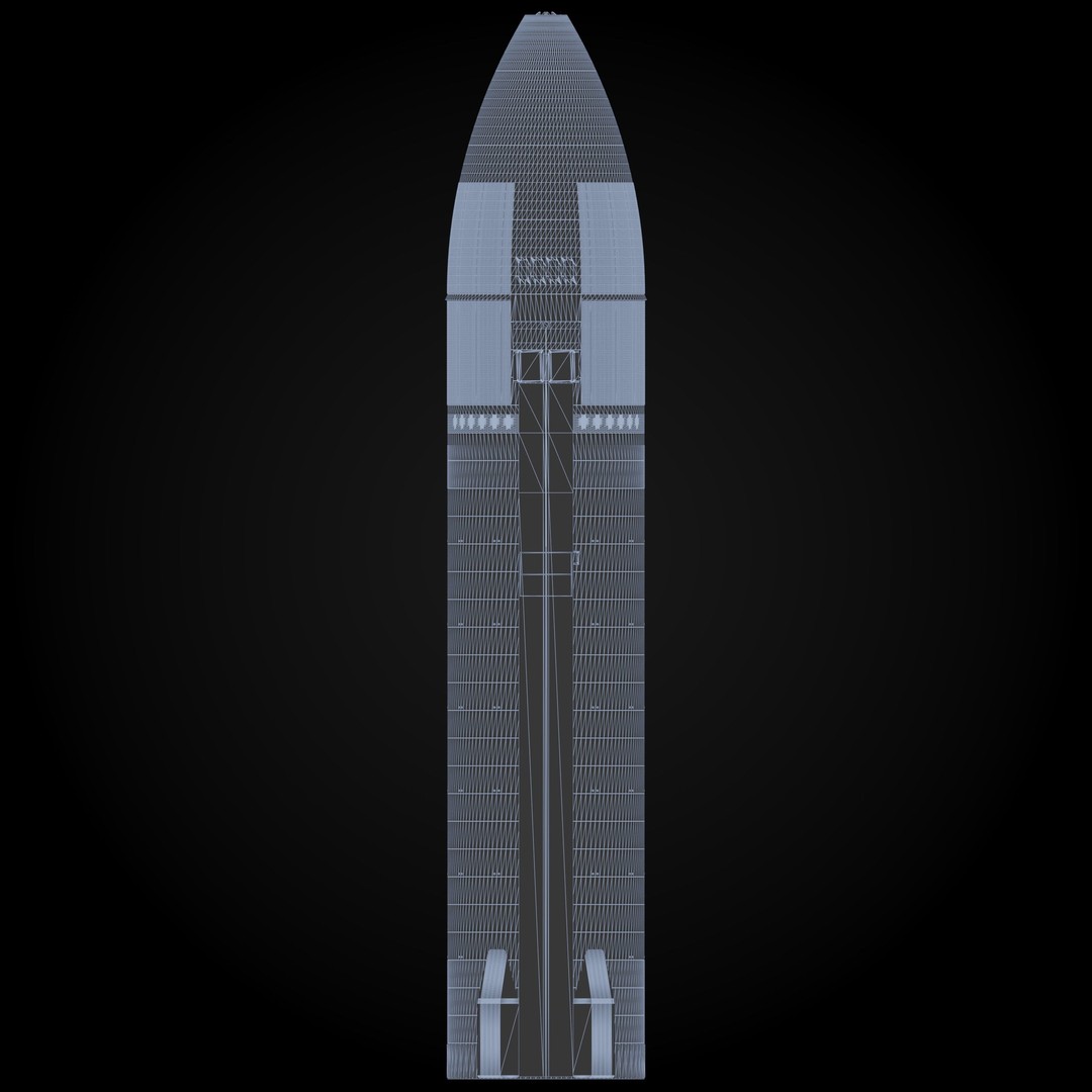 SpaceX Lunar Starship 3D Model – NASA Artemis Spacecraft, Blender - View 10