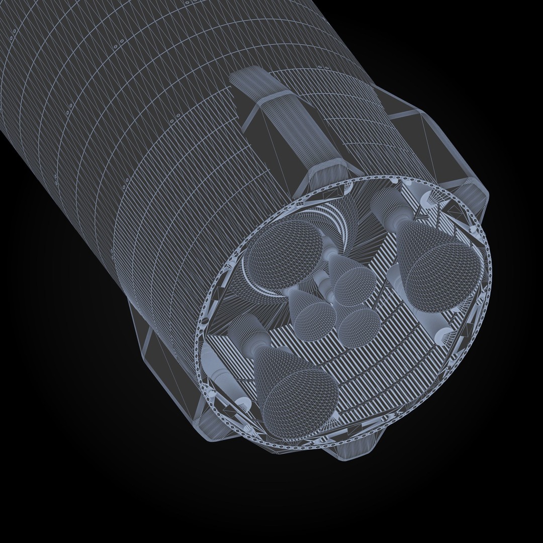 SpaceX Lunar Starship 3D Model – NASA Artemis Spacecraft, Blender - View 13
