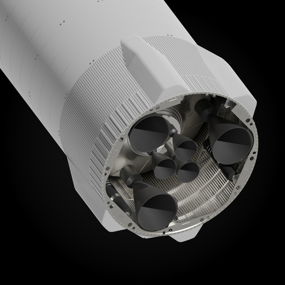 SpaceX Lunar Starship 3D Model – NASA Artemis Spacecraft, Blender - View 7