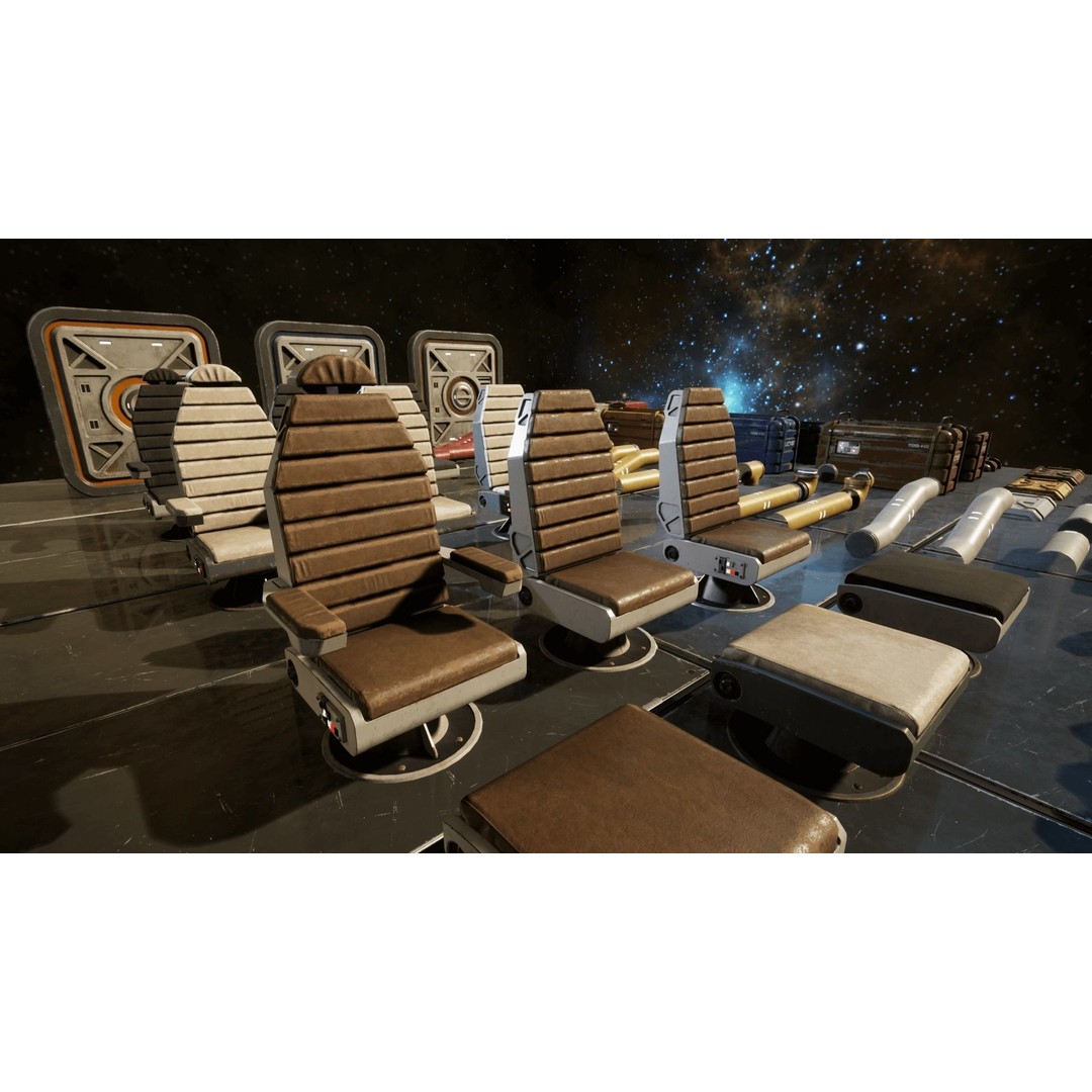 Sci-Fi Interior Prop Pack 1 3D Model – Low Poly Game Asset, FBX - View 5