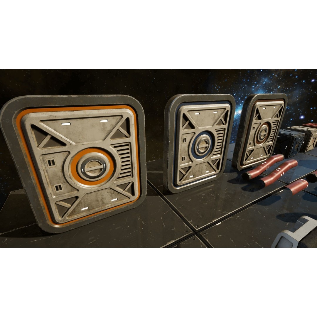 Sci-Fi Interior Prop Pack 1 3D Model – Low Poly Game Asset, FBX - View 6
