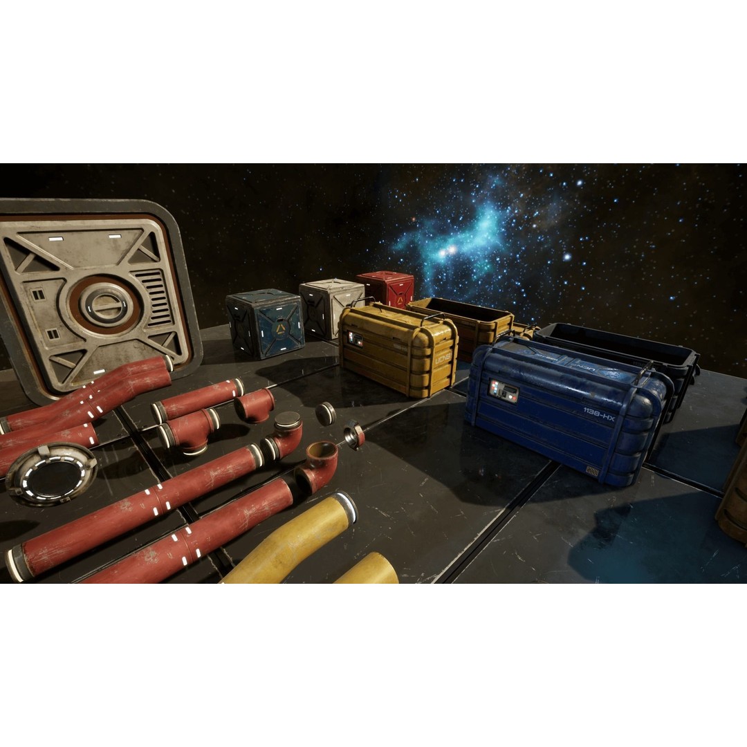 Sci-Fi Interior Prop Pack 1 3D Model – Low Poly Game Asset, FBX - View 7