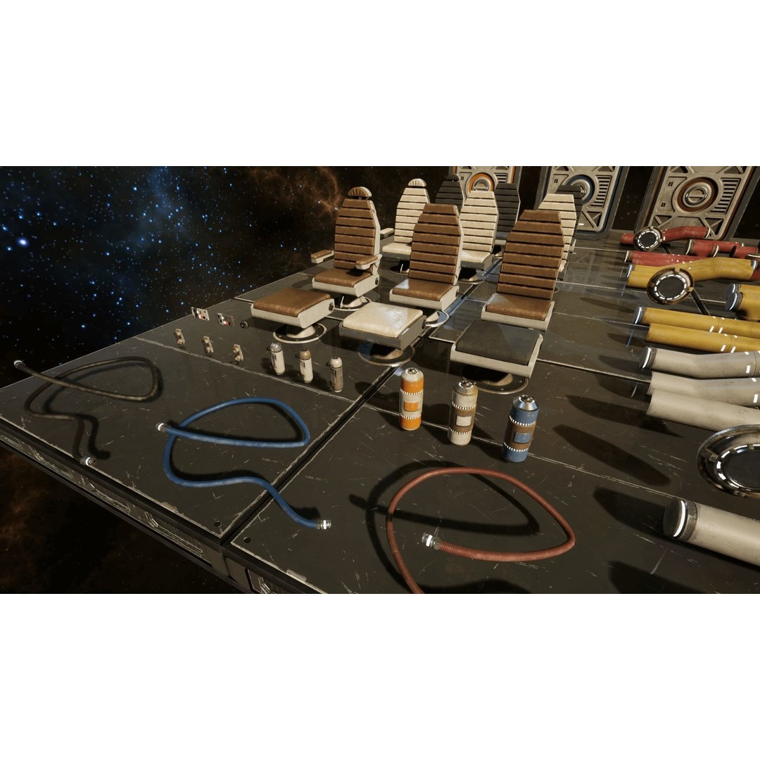 Sci-Fi Interior Prop Pack 1 3D Model – Low Poly Game Asset, FBX - View 8