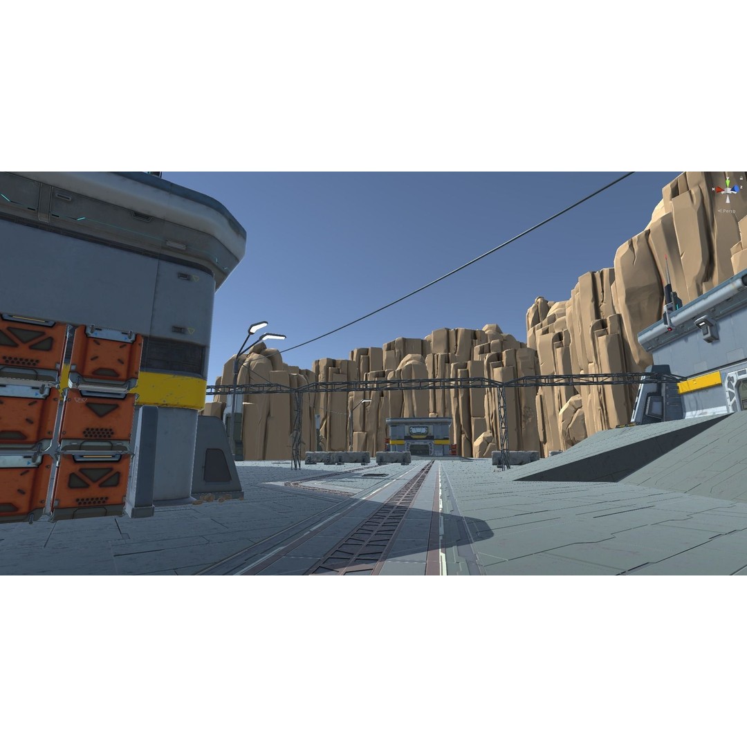 Modular Sci-Fi Hangars 3D Model – Low Poly Game Asset, FBX, PBR - View 103