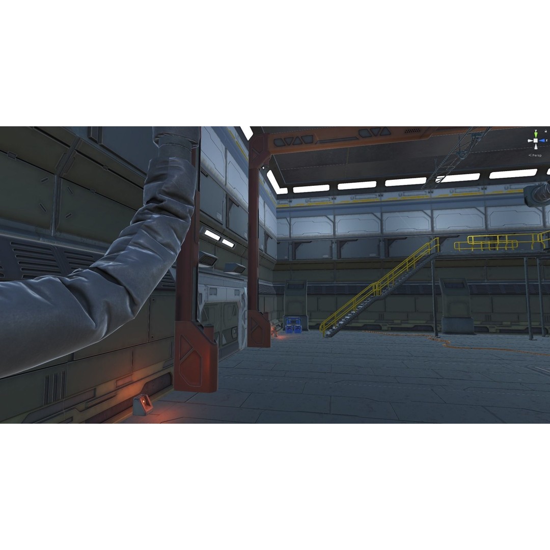 Modular Sci-Fi Hangars 3D Model – Low Poly Game Asset, FBX, PBR - View 113