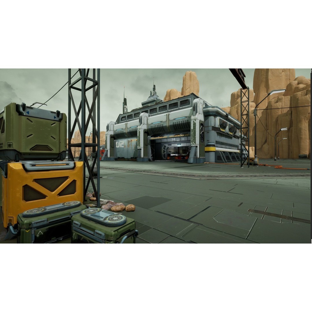 Modular Sci-Fi Hangars 3D Model – Low Poly Game Asset, FBX, PBR - View 16