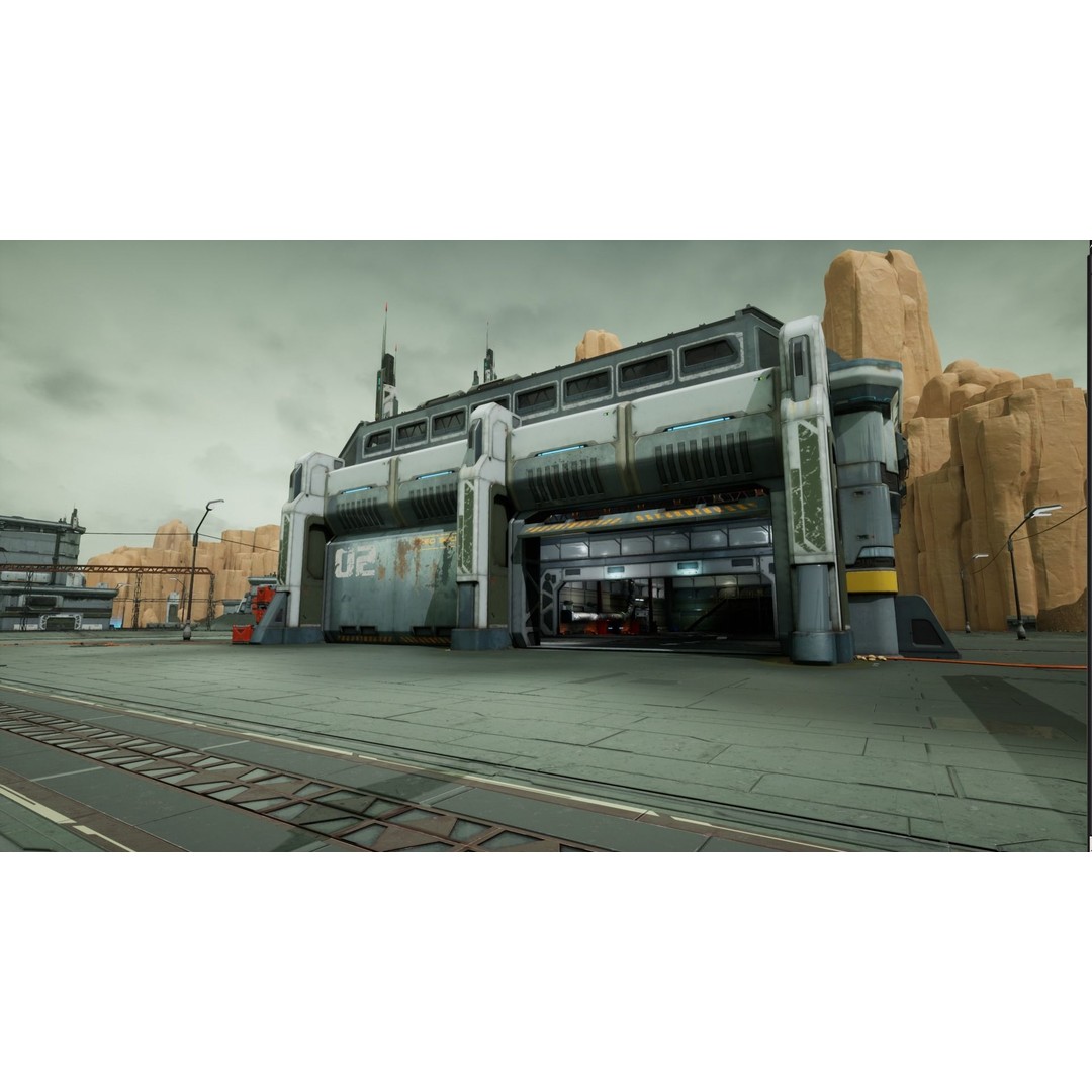 Modular Sci-Fi Hangars 3D Model – Low Poly Game Asset, FBX, PBR - View 17
