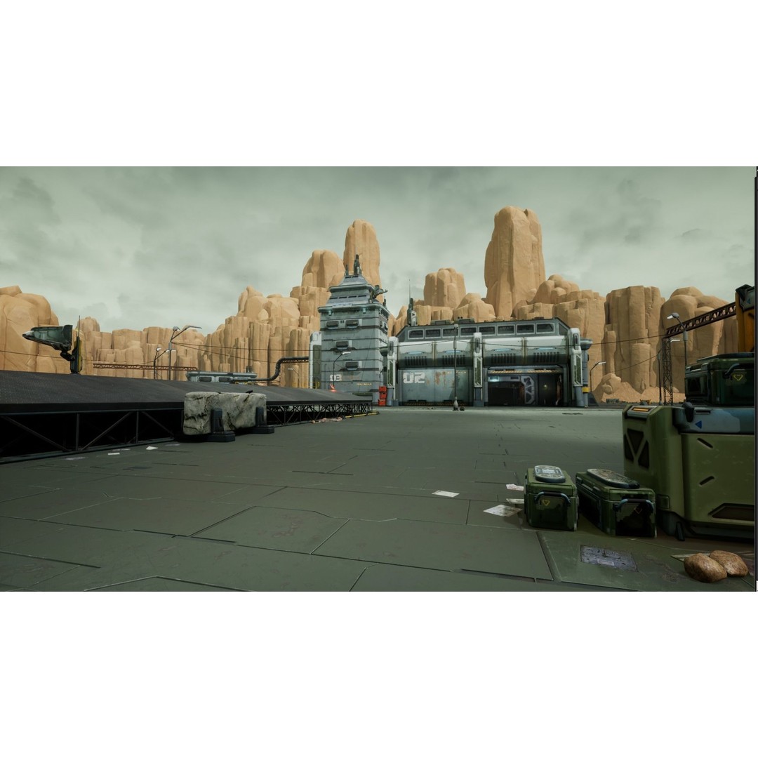 Modular Sci-Fi Hangars 3D Model – Low Poly Game Asset, FBX, PBR - View 19