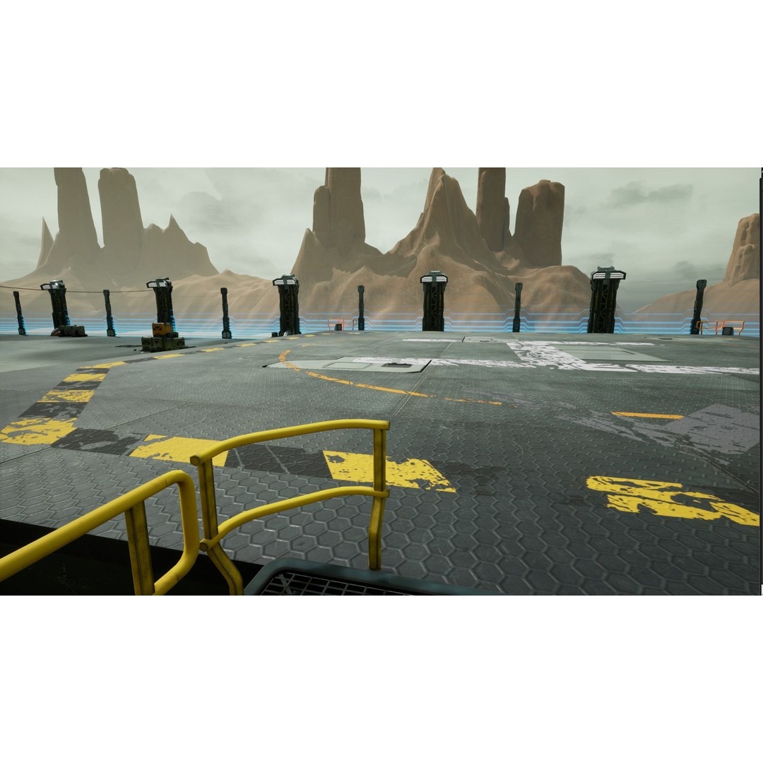 Modular Sci-Fi Hangars 3D Model – Low Poly Game Asset, FBX, PBR - View 21