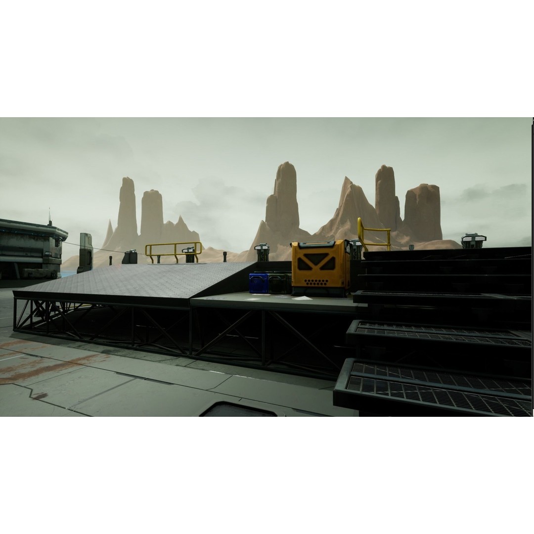 Modular Sci-Fi Hangars 3D Model – Low Poly Game Asset, FBX, PBR - View 22