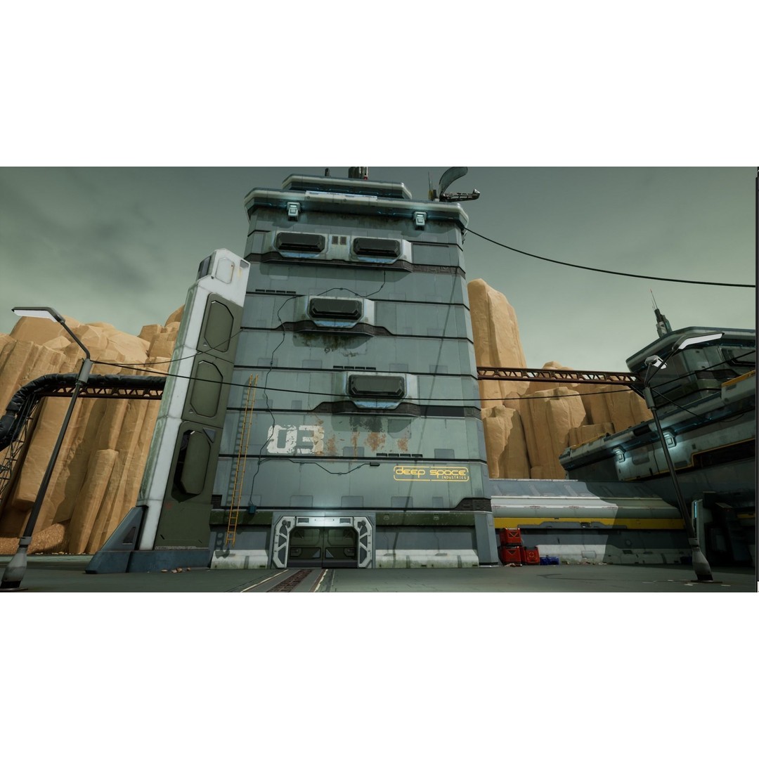 Modular Sci-Fi Hangars 3D Model – Low Poly Game Asset, FBX, PBR - View 23