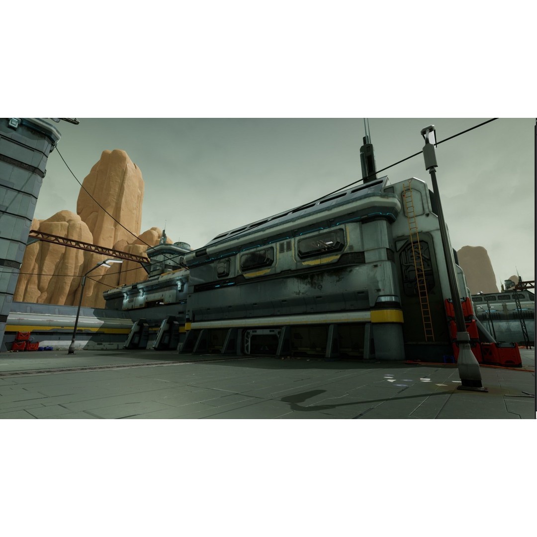 Modular Sci-Fi Hangars 3D Model – Low Poly Game Asset, FBX, PBR - View 26
