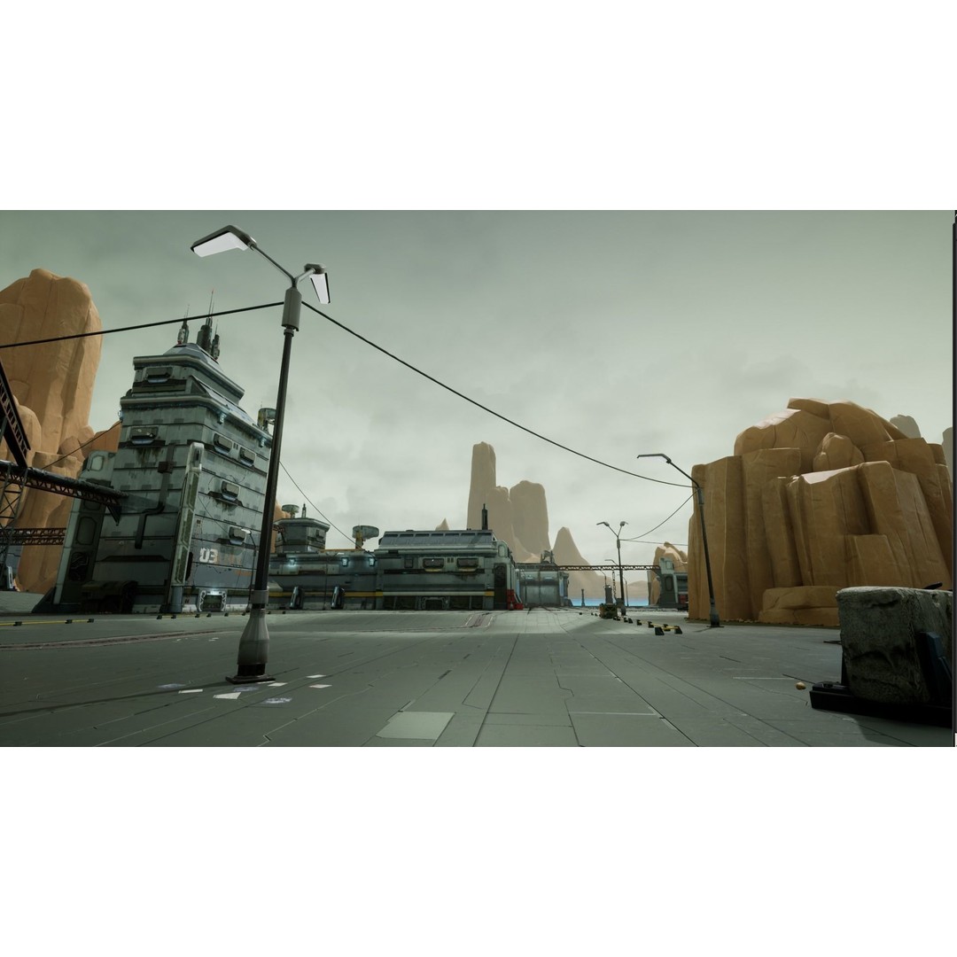 Modular Sci-Fi Hangars 3D Model – Low Poly Game Asset, FBX, PBR - View 29