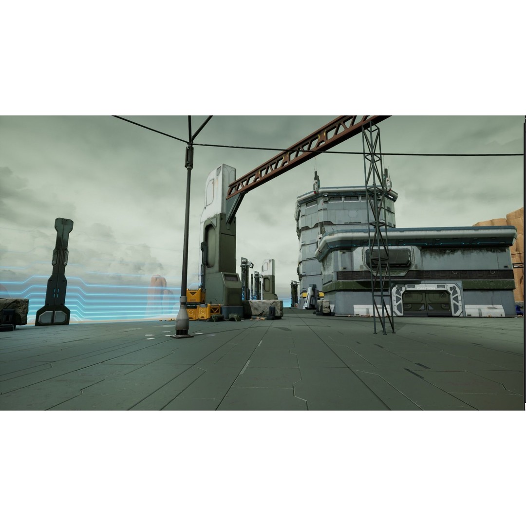 Modular Sci-Fi Hangars 3D Model – Low Poly Game Asset, FBX, PBR - View 31