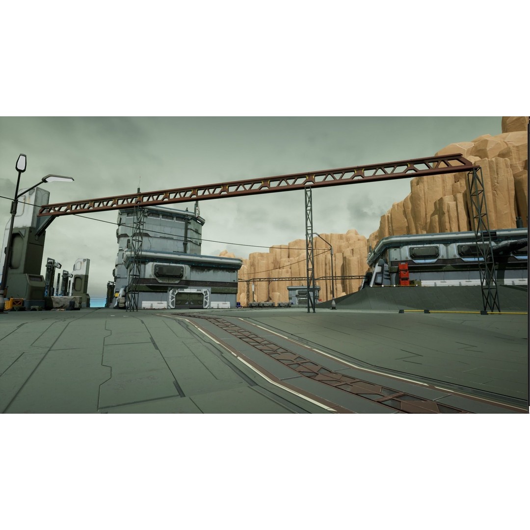Modular Sci-Fi Hangars 3D Model – Low Poly Game Asset, FBX, PBR - View 32