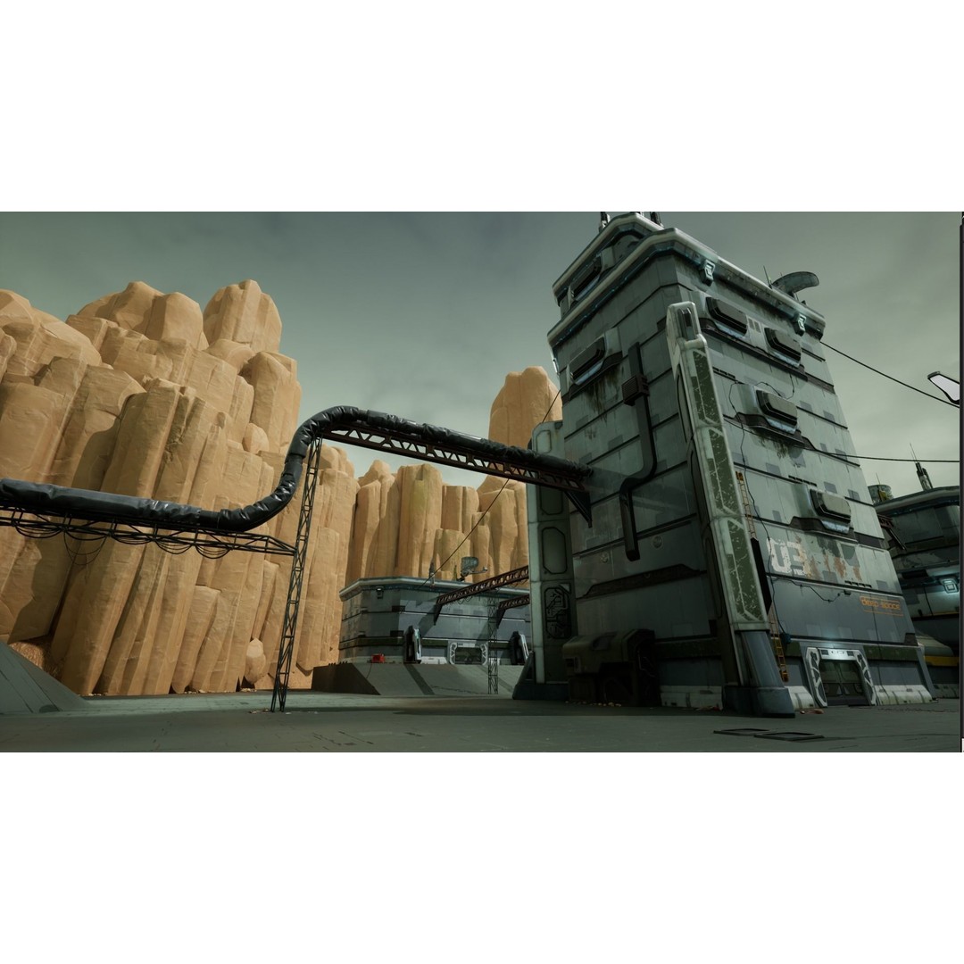 Modular Sci-Fi Hangars 3D Model – Low Poly Game Asset, FBX, PBR - View 34