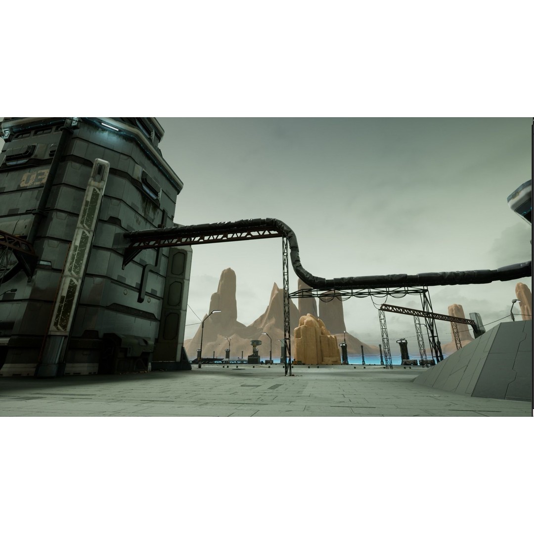 Modular Sci-Fi Hangars 3D Model – Low Poly Game Asset, FBX, PBR - View 35