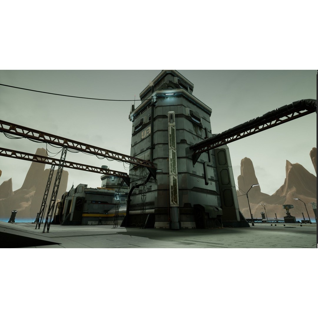 Modular Sci-Fi Hangars 3D Model – Low Poly Game Asset, FBX, PBR - View 36