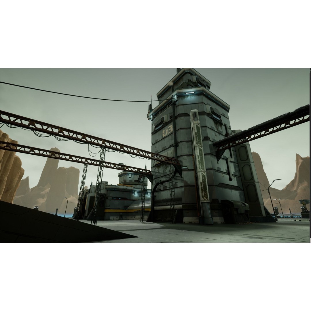 Modular Sci-Fi Hangars 3D Model – Low Poly Game Asset, FBX, PBR - View 37