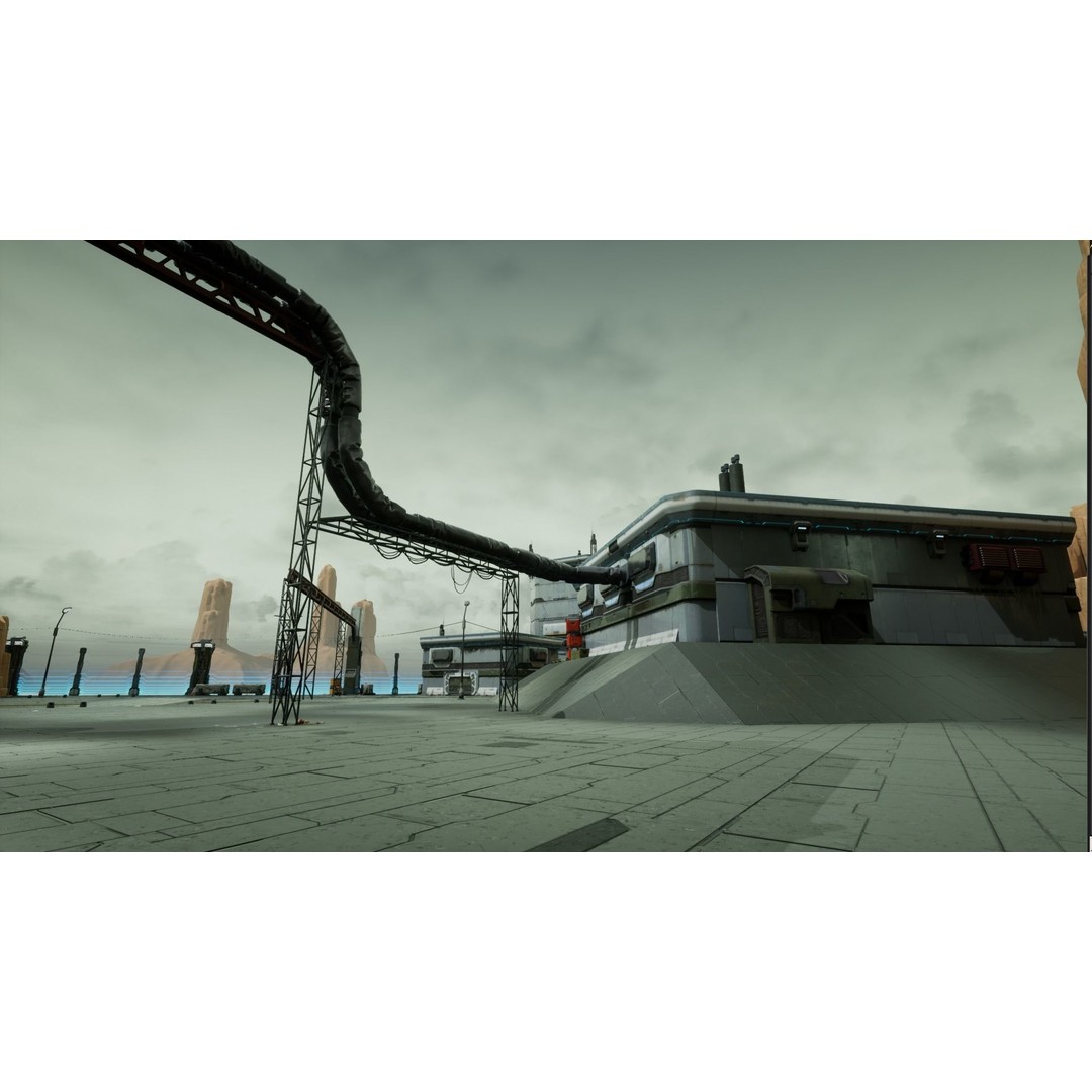 Modular Sci-Fi Hangars 3D Model – Low Poly Game Asset, FBX, PBR - View 38