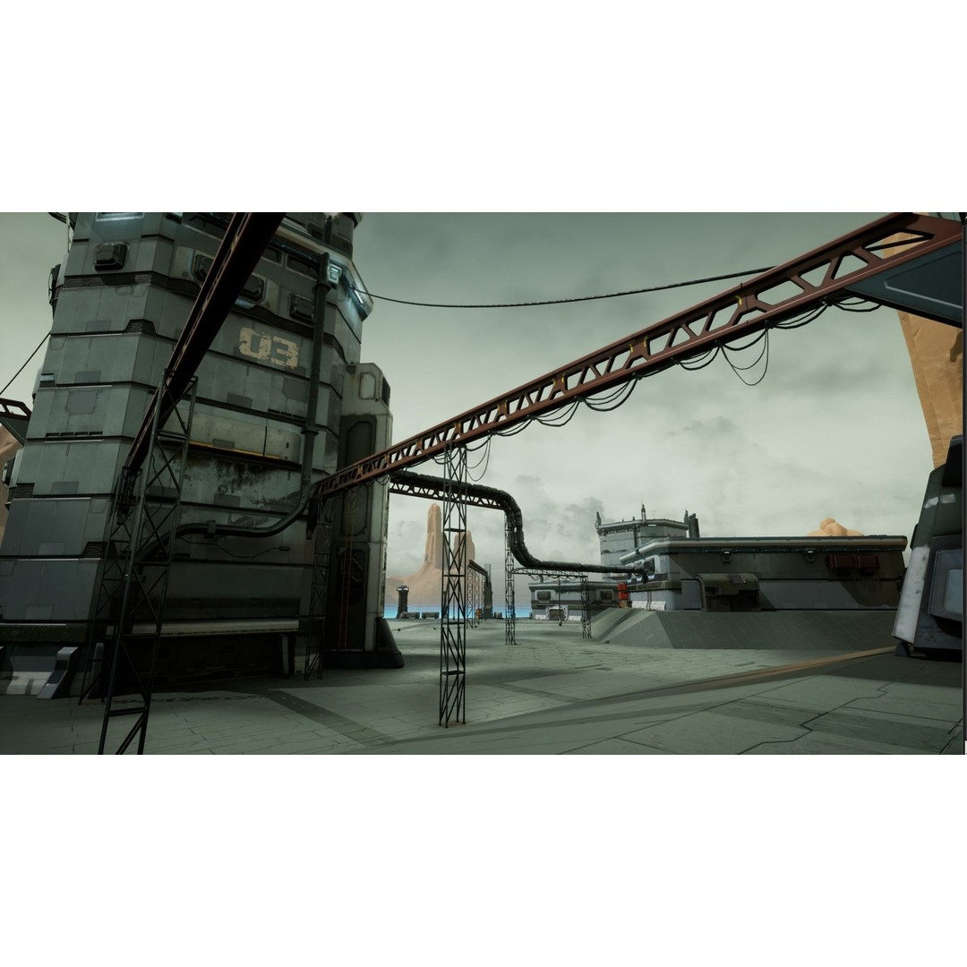 Modular Sci-Fi Hangars 3D Model – Low Poly Game Asset, FBX, PBR - View 39