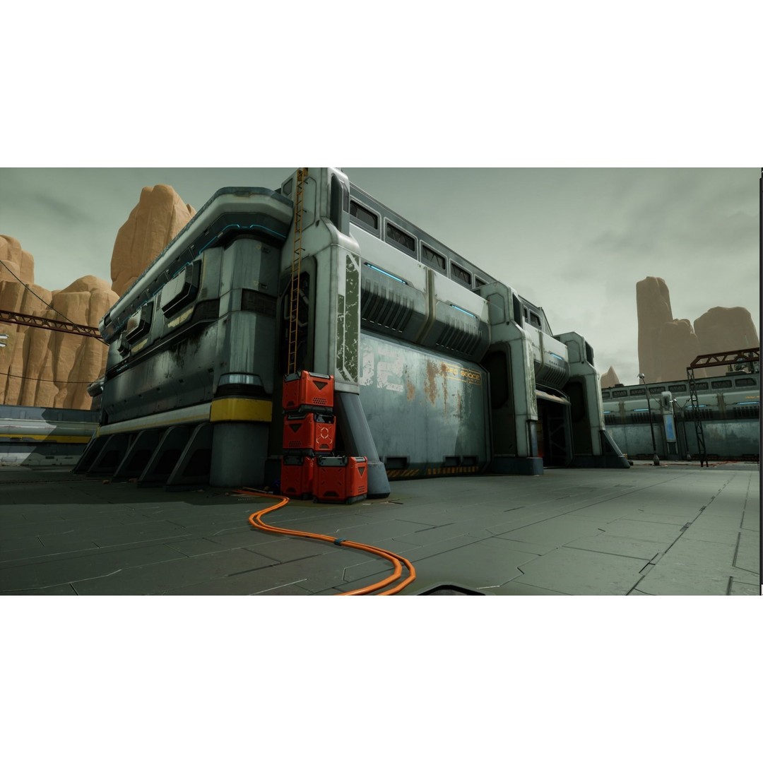 Modular Sci-Fi Hangars 3D Model – Low Poly Game Asset, FBX, PBR - View 4