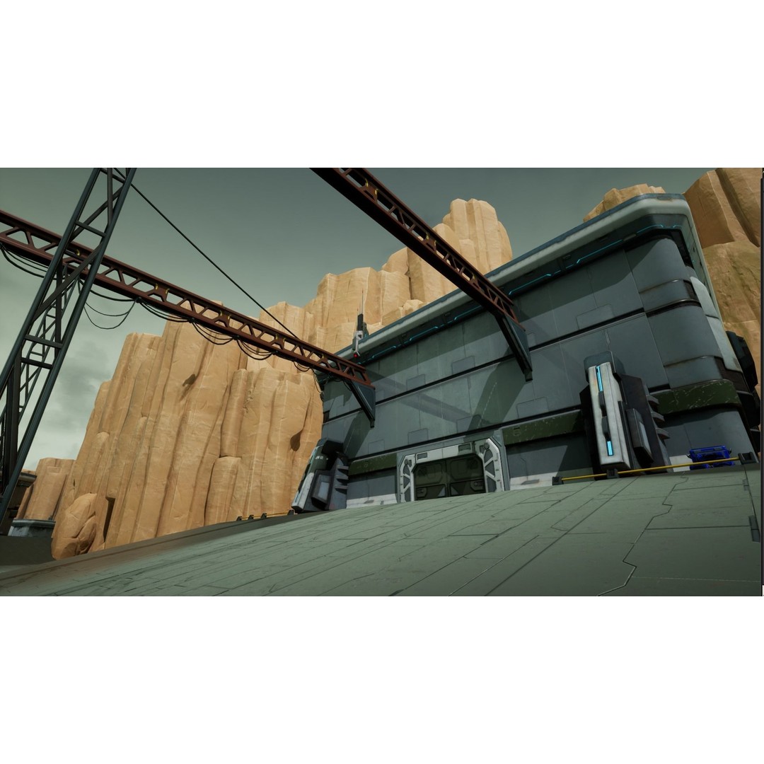 Modular Sci-Fi Hangars 3D Model – Low Poly Game Asset, FBX, PBR - View 41