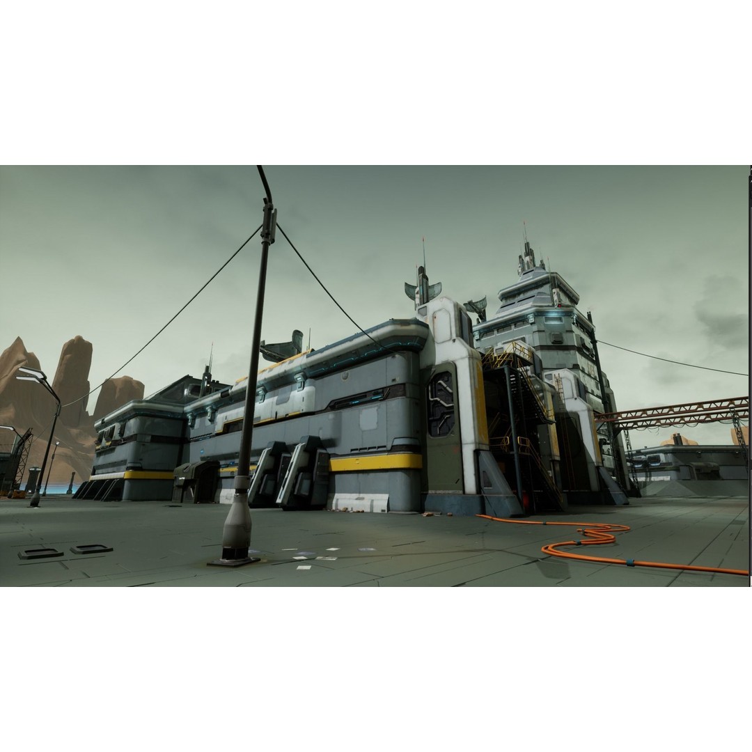 Modular Sci-Fi Hangars 3D Model – Low Poly Game Asset, FBX, PBR - View 45