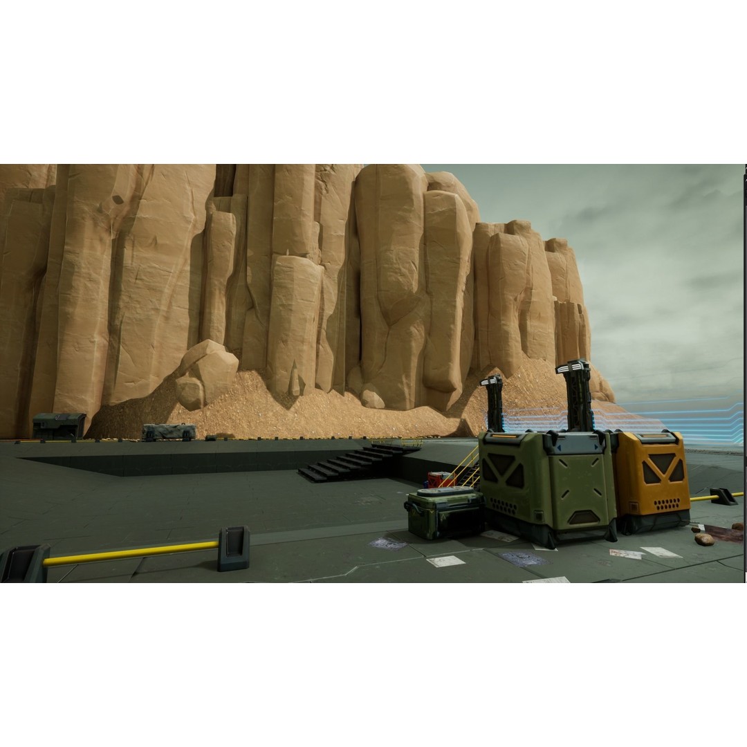 Modular Sci-Fi Hangars 3D Model – Low Poly Game Asset, FBX, PBR - View 48