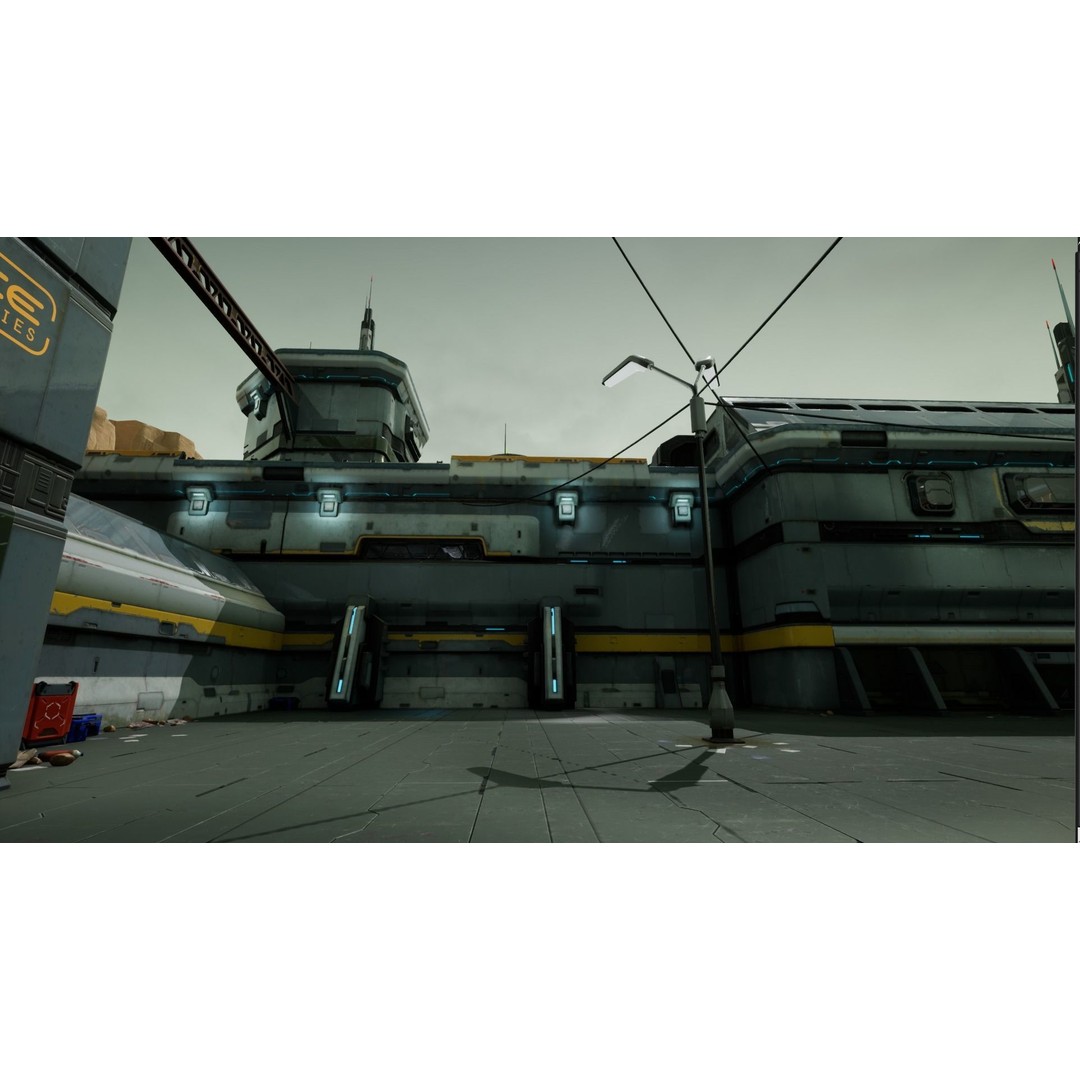 Modular Sci-Fi Hangars 3D Model – Low Poly Game Asset, FBX, PBR - View 5