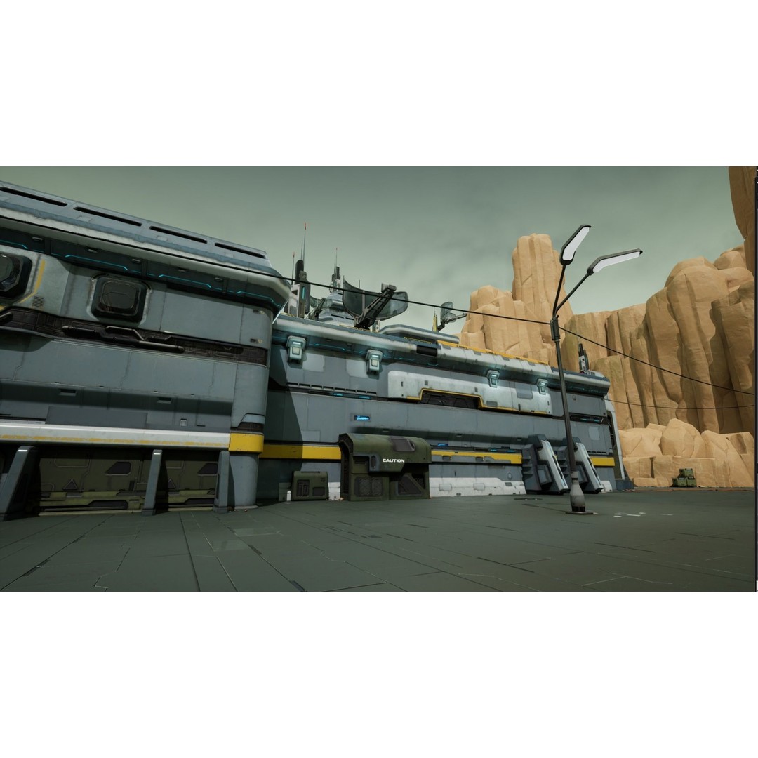 Modular Sci-Fi Hangars 3D Model – Low Poly Game Asset, FBX, PBR - View 50