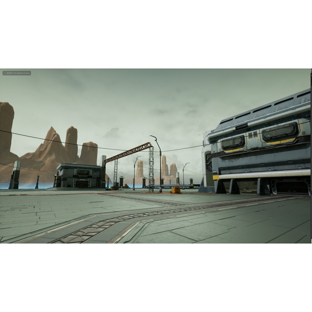 Modular Sci-Fi Hangars 3D Model – Low Poly Game Asset, FBX, PBR - View 52