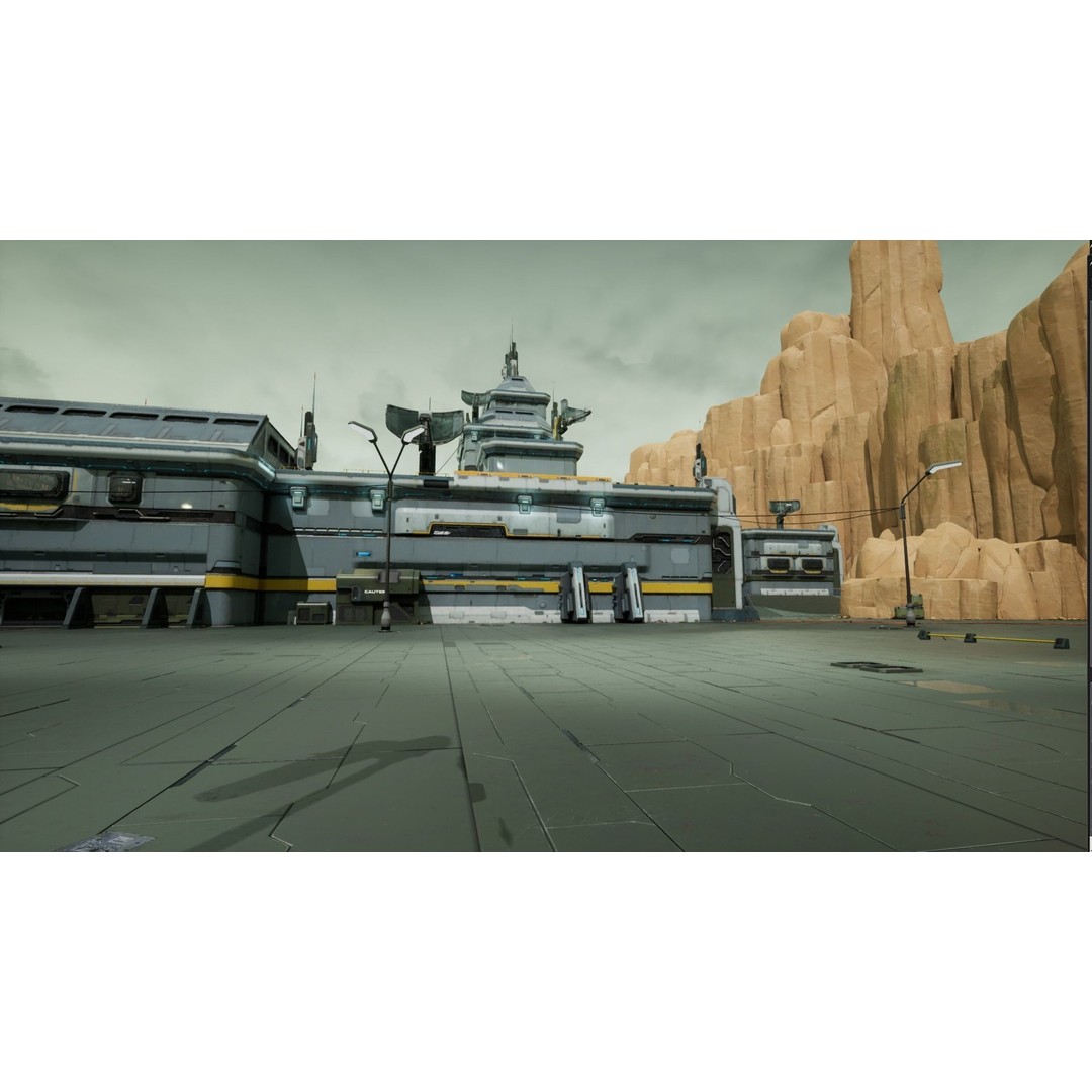 Modular Sci-Fi Hangars 3D Model – Low Poly Game Asset, FBX, PBR - View 54