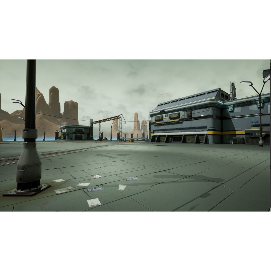 Modular Sci-Fi Hangars 3D Model – Low Poly Game Asset, FBX, PBR - View 55