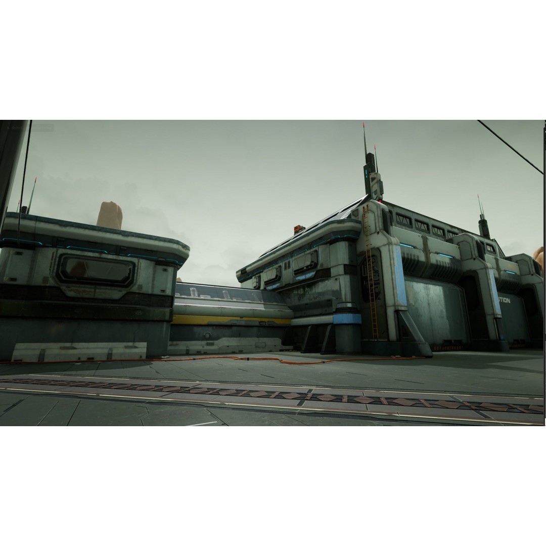 Modular Sci-Fi Hangars 3D Model – Low Poly Game Asset, FBX, PBR - View 56