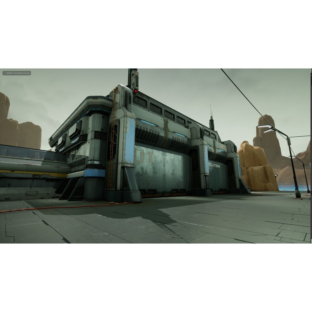 Modular Sci-Fi Hangars 3D Model – Low Poly Game Asset, FBX, PBR - View 57