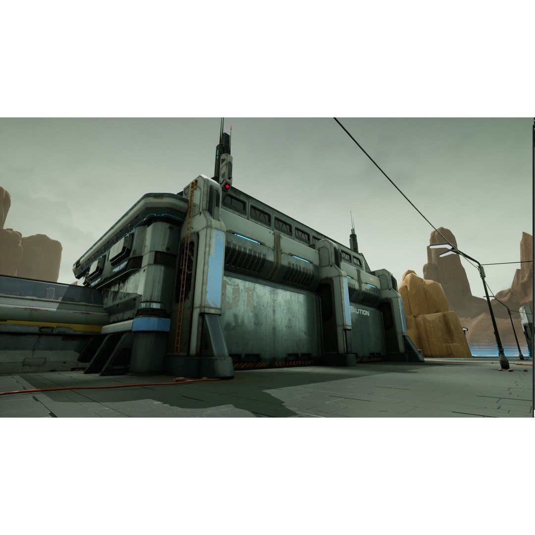 Modular Sci-Fi Hangars 3D Model – Low Poly Game Asset, FBX, PBR - View 58