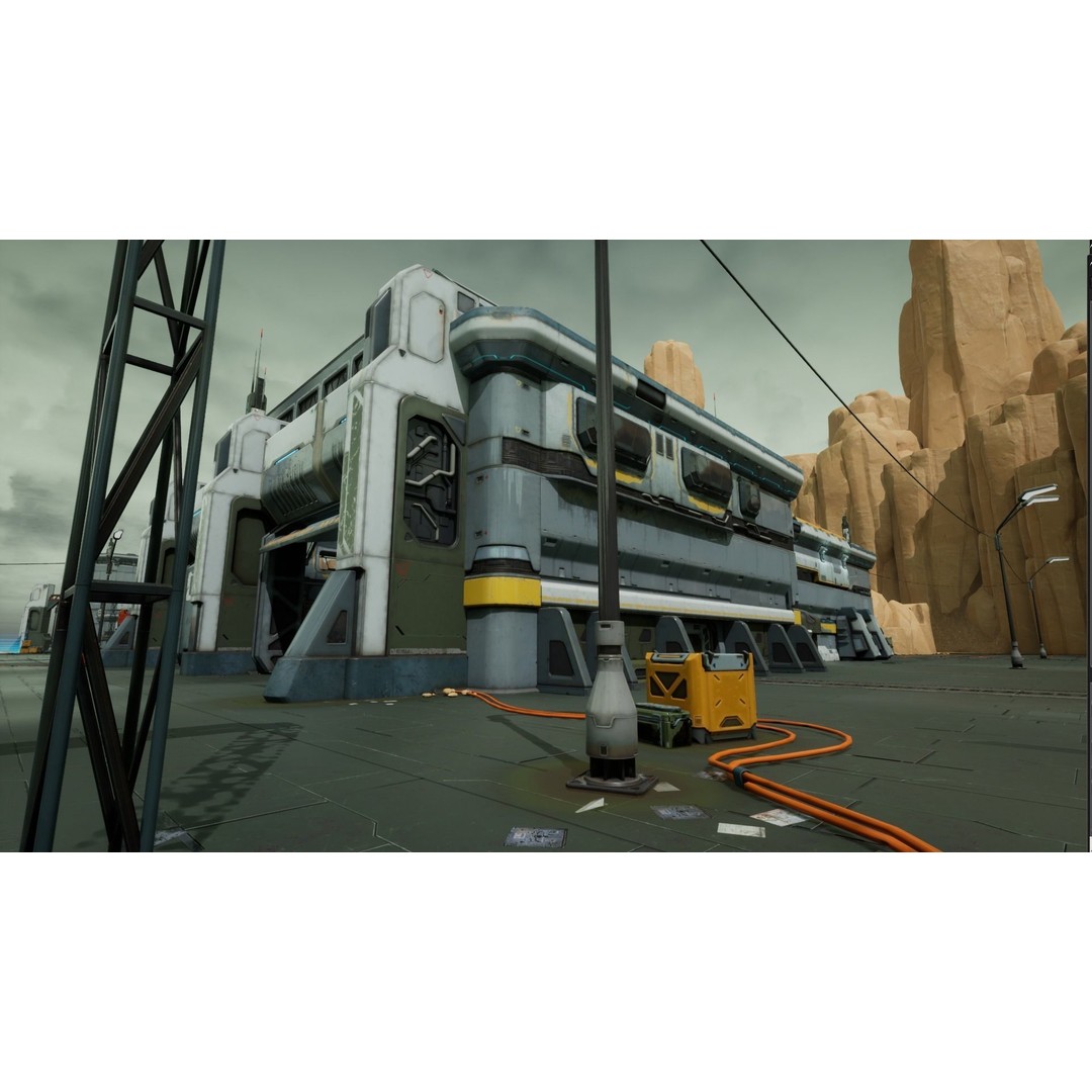 Modular Sci-Fi Hangars 3D Model – Low Poly Game Asset, FBX, PBR - View 59