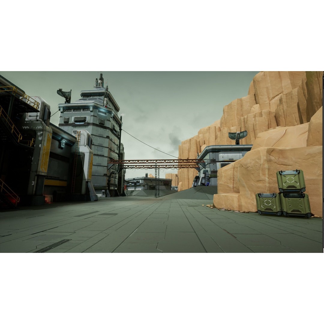 Modular Sci-Fi Hangars 3D Model – Low Poly Game Asset, FBX, PBR - View 6