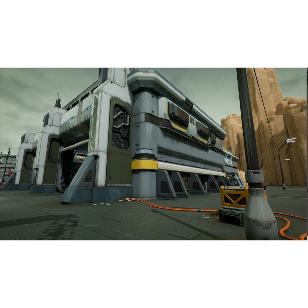 Modular Sci-Fi Hangars 3D Model – Low Poly Game Asset, FBX, PBR - View 60