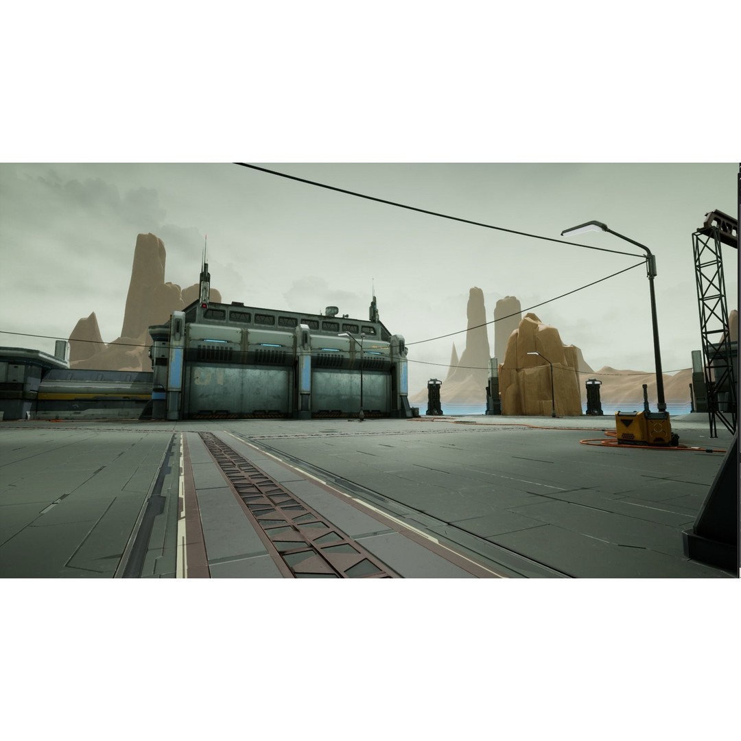 Modular Sci-Fi Hangars 3D Model – Low Poly Game Asset, FBX, PBR - View 62
